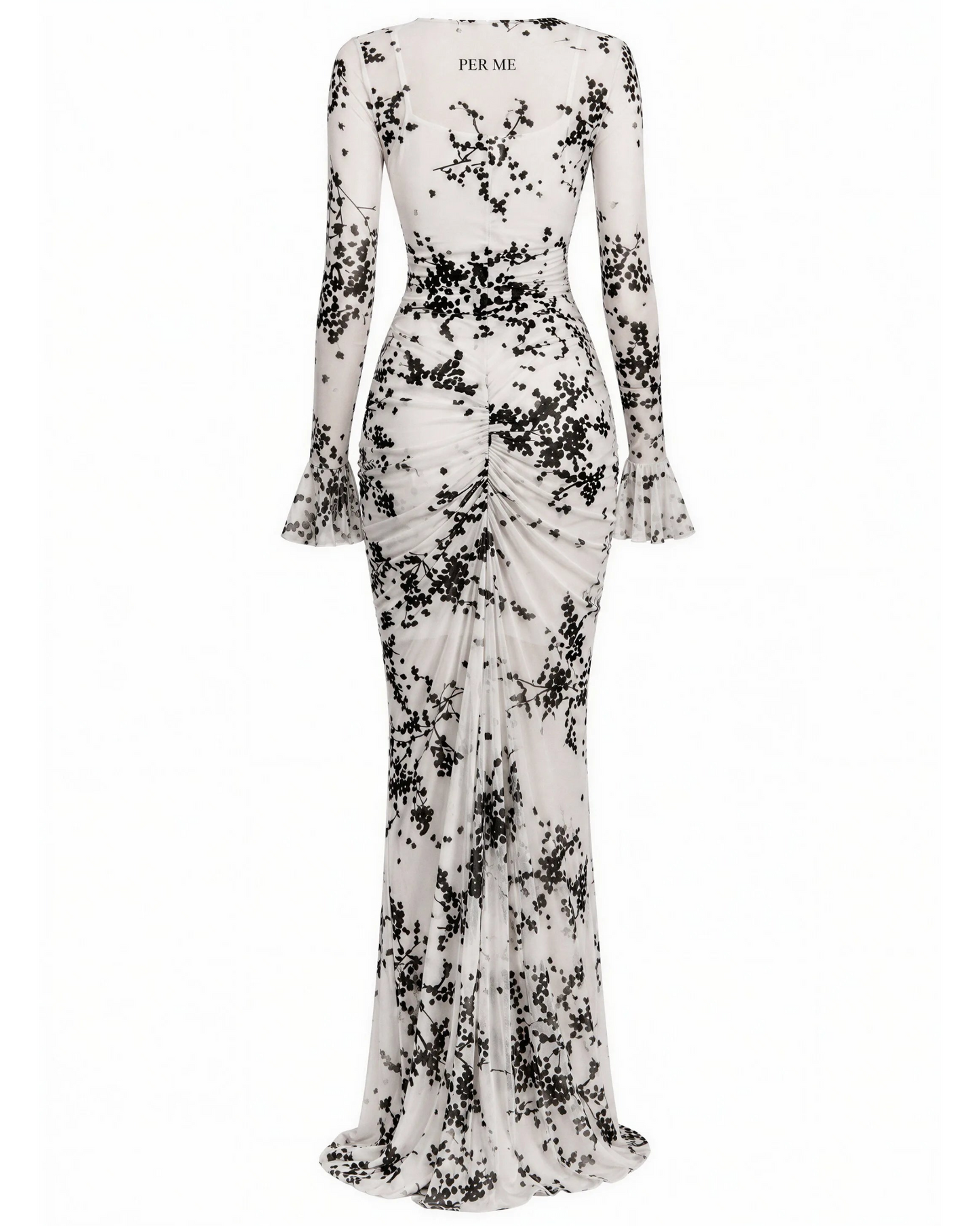 ISADORA DRESS Black & Ivory - sukienka biało - czarna w kwiaty