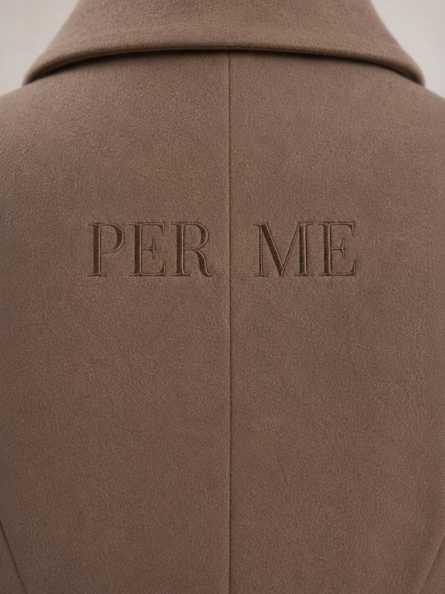 VALENTINA COAT Taupe - długi płaszcz damski