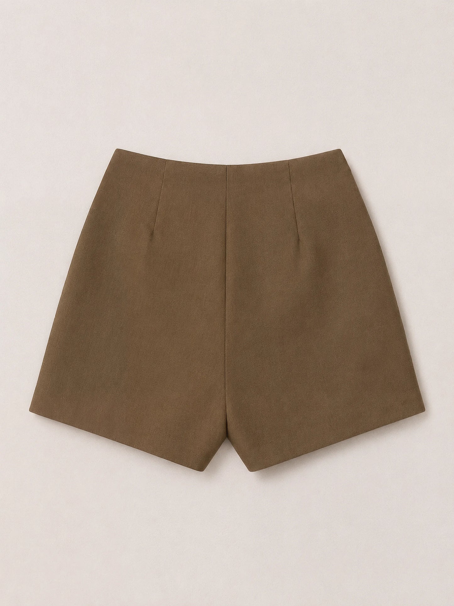 VERA SET Taupe - khaki set - bezrękawnik x spodenki z haftami